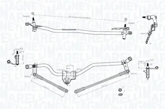 Wischergestänge 12 V vorne MAGNETI MARELLI 085570750010 Bild Wischergestänge 12 V vorne MAGNETI MARELLI 085570750010