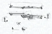 Wischergestänge 12 V MAGNETI MARELLI 085570752010