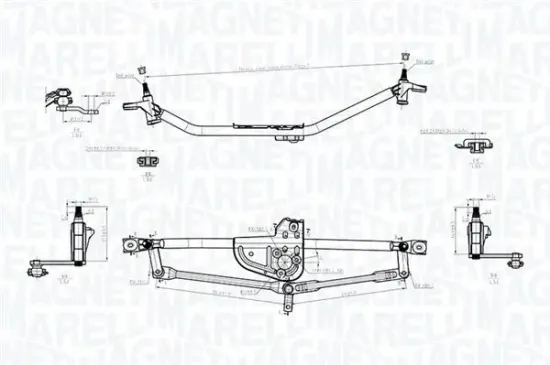 Wischergestänge 12 V vorne MAGNETI MARELLI 085570754010 Bild Wischergestänge 12 V vorne MAGNETI MARELLI 085570754010
