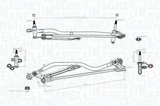 Wischergestänge 12 V vorne MAGNETI MARELLI 085570756010 Bild Wischergestänge 12 V vorne MAGNETI MARELLI 085570756010