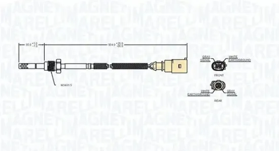 Sensor, Abgastemperatur MAGNETI MARELLI 172000065010 Bild Sensor, Abgastemperatur MAGNETI MARELLI 172000065010