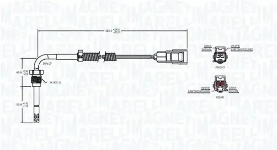 Sensor, Abgastemperatur MAGNETI MARELLI 172000089010 Bild Sensor, Abgastemperatur MAGNETI MARELLI 172000089010
