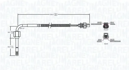 Sensor, Abgastemperatur MAGNETI MARELLI 172000091010 Bild Sensor, Abgastemperatur MAGNETI MARELLI 172000091010