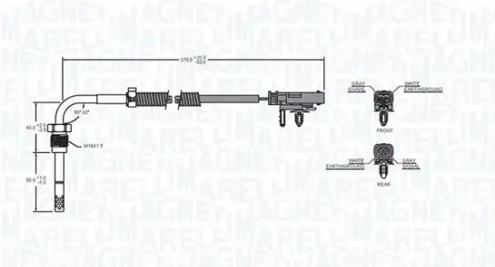 Sensor, Abgastemperatur MAGNETI MARELLI 172000117010 Bild Sensor, Abgastemperatur MAGNETI MARELLI 172000117010