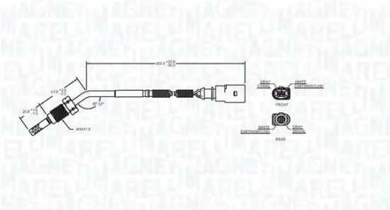 Sensor, Abgastemperatur MAGNETI MARELLI 172000129010 Bild Sensor, Abgastemperatur MAGNETI MARELLI 172000129010