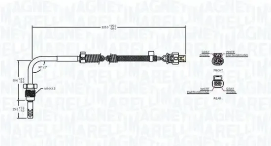 Sensor, Abgastemperatur MAGNETI MARELLI 172000151010 Bild Sensor, Abgastemperatur MAGNETI MARELLI 172000151010