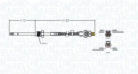 Sensor, Abgastemperatur MAGNETI MARELLI 172000185010 Bild Sensor, Abgastemperatur MAGNETI MARELLI 172000185010