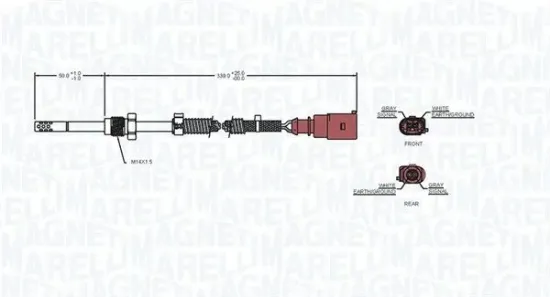 Sensor, Abgastemperatur MAGNETI MARELLI 172000215010 Bild Sensor, Abgastemperatur MAGNETI MARELLI 172000215010