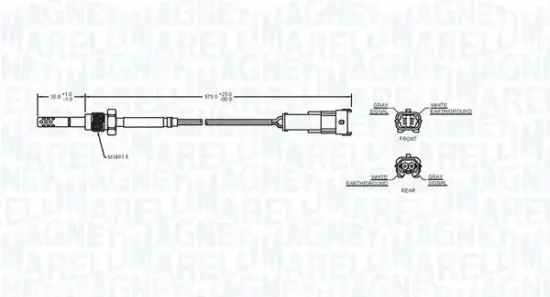 Sensor, Abgastemperatur MAGNETI MARELLI 172000223010 Bild Sensor, Abgastemperatur MAGNETI MARELLI 172000223010
