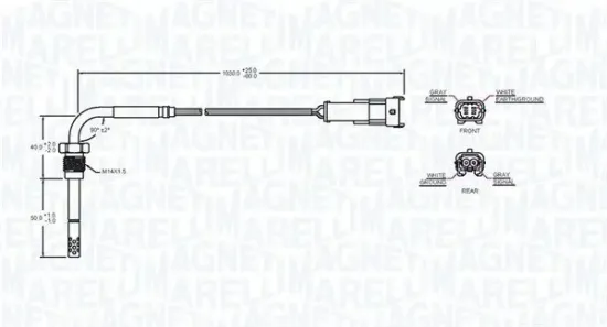 Sensor, Abgastemperatur MAGNETI MARELLI 172000231010 Bild Sensor, Abgastemperatur MAGNETI MARELLI 172000231010