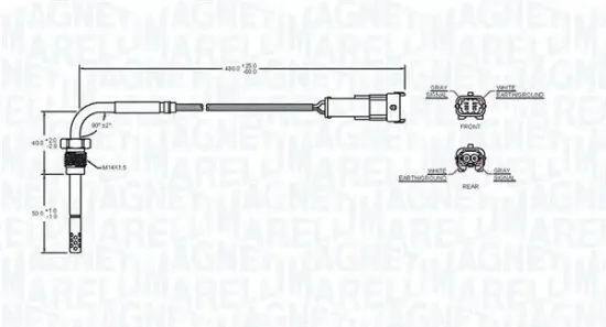 Sensor, Abgastemperatur MAGNETI MARELLI 172000235010 Bild Sensor, Abgastemperatur MAGNETI MARELLI 172000235010