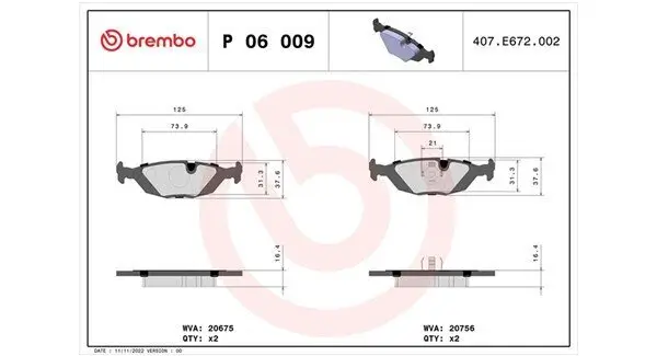Bremsbelagsatz, Scheibenbremse Hinterachse MAGNETI MARELLI 363700406009