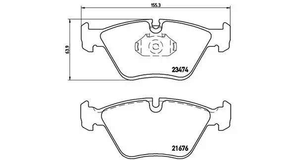 Bremsbelagsatz, Scheibenbremse Vorderachse MAGNETI MARELLI 363700406042