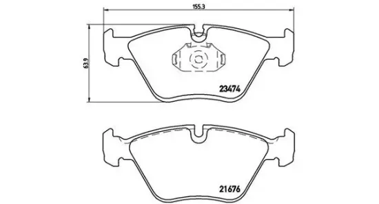 Bremsbelagsatz, Scheibenbremse Vorderachse MAGNETI MARELLI 363700406042 Bild Bremsbelagsatz, Scheibenbremse Vorderachse MAGNETI MARELLI 363700406042