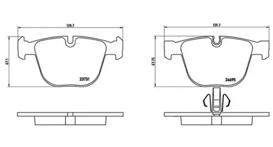 Bremsbelagsatz, Scheibenbremse Hinterachse MAGNETI MARELLI 363700406053 Bild Bremsbelagsatz, Scheibenbremse Hinterachse MAGNETI MARELLI 363700406053