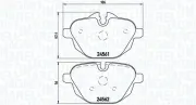 Bremsbelagsatz, Scheibenbremse Hinterachse MAGNETI MARELLI 363700406064