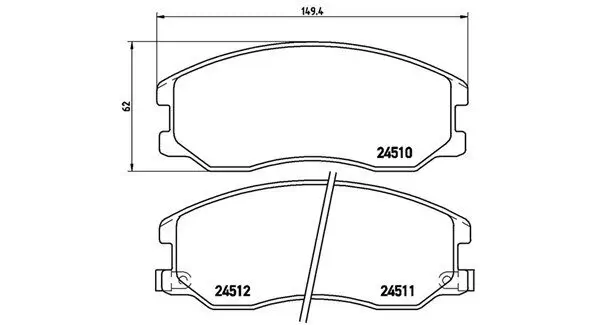 Bremsbelagsatz, Scheibenbremse Vorderachse MAGNETI MARELLI 363700410003