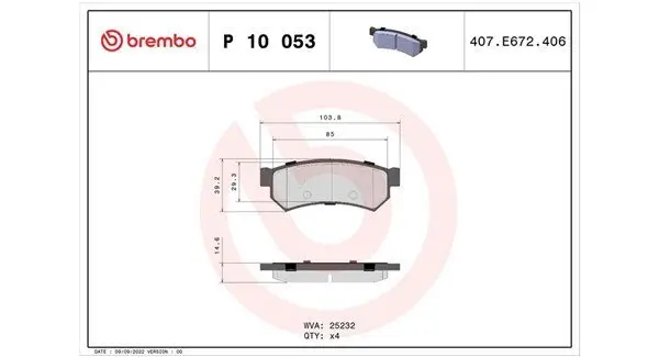 Bremsbelagsatz, Scheibenbremse Hinterachse MAGNETI MARELLI 363700410053