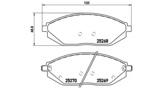 Bremsbelagsatz, Scheibenbremse Vorderachse MAGNETI MARELLI 363700410054 Bild Bremsbelagsatz, Scheibenbremse Vorderachse MAGNETI MARELLI 363700410054
