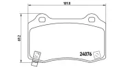 Bremsbelagsatz, Scheibenbremse Hinterachse MAGNETI MARELLI 363700411024