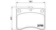 Bremsbelagsatz, Scheibenbremse Vorderachse MAGNETI MARELLI 363700416003