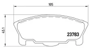 Bremsbelagsatz, Scheibenbremse Vorderachse MAGNETI MARELLI 363700416014