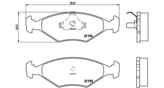 Bremsbelagsatz, Scheibenbremse Vorderachse MAGNETI MARELLI 363700423040 Bild Bremsbelagsatz, Scheibenbremse Vorderachse MAGNETI MARELLI 363700423040