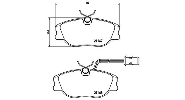 Bremsbelagsatz, Scheibenbremse Vorderachse MAGNETI MARELLI 363700423041