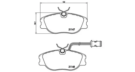 Bremsbelagsatz, Scheibenbremse Vorderachse MAGNETI MARELLI 363700423041 Bild Bremsbelagsatz, Scheibenbremse Vorderachse MAGNETI MARELLI 363700423041