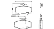 Bremsbelagsatz, Scheibenbremse Vorderachse MAGNETI MARELLI 363700423048