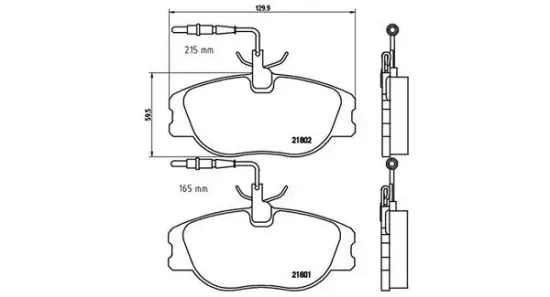 Bremsbelagsatz, Scheibenbremse Vorderachse MAGNETI MARELLI 363700423061 Bild Bremsbelagsatz, Scheibenbremse Vorderachse MAGNETI MARELLI 363700423061