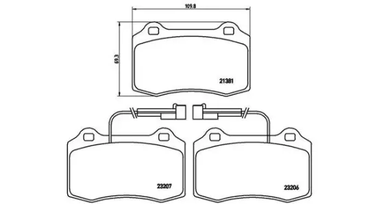 Bremsbelagsatz, Scheibenbremse Vorderachse MAGNETI MARELLI 363700423074 Bild Bremsbelagsatz, Scheibenbremse Vorderachse MAGNETI MARELLI 363700423074