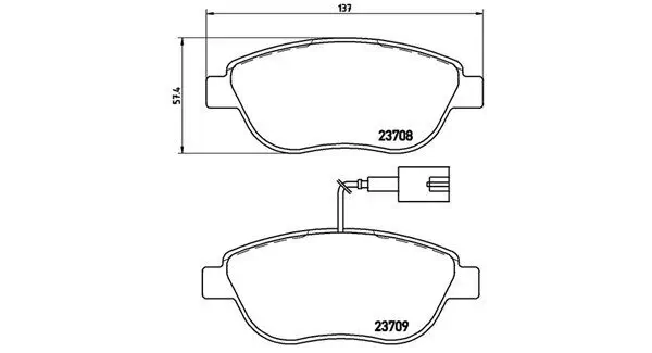 Bremsbelagsatz, Scheibenbremse MAGNETI MARELLI 363700423087