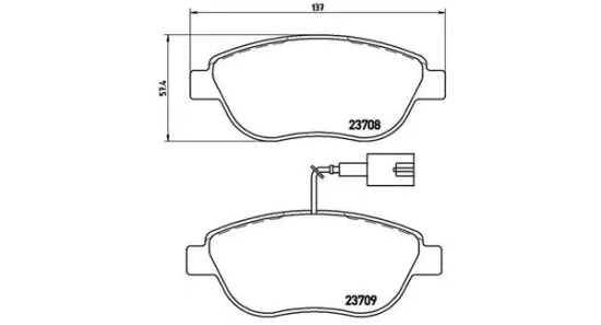 Bremsbelagsatz, Scheibenbremse MAGNETI MARELLI 363700423087 Bild Bremsbelagsatz, Scheibenbremse MAGNETI MARELLI 363700423087