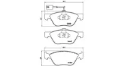 Bremsbelagsatz, Scheibenbremse Vorderachse MAGNETI MARELLI 363700423112