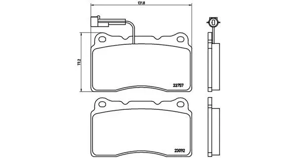 Bremsbelagsatz, Scheibenbremse MAGNETI MARELLI 363700423115