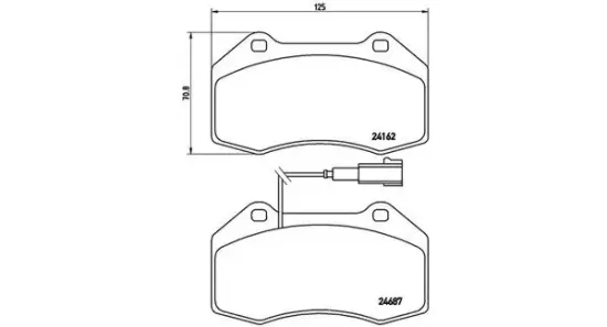 Bremsbelagsatz, Scheibenbremse MAGNETI MARELLI 363700423117 Bild Bremsbelagsatz, Scheibenbremse MAGNETI MARELLI 363700423117