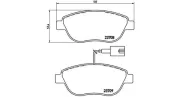 Bremsbelagsatz, Scheibenbremse Vorderachse MAGNETI MARELLI 363700423137