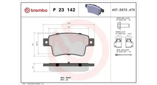Bremsbelagsatz, Scheibenbremse Hinterachse MAGNETI MARELLI 363700423142 Bild Bremsbelagsatz, Scheibenbremse Hinterachse MAGNETI MARELLI 363700423142