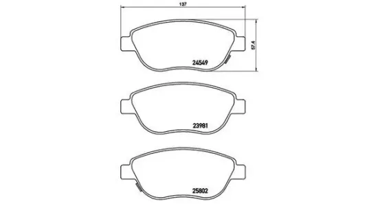 Bremsbelagsatz, Scheibenbremse MAGNETI MARELLI 363700423153 Bild Bremsbelagsatz, Scheibenbremse MAGNETI MARELLI 363700423153