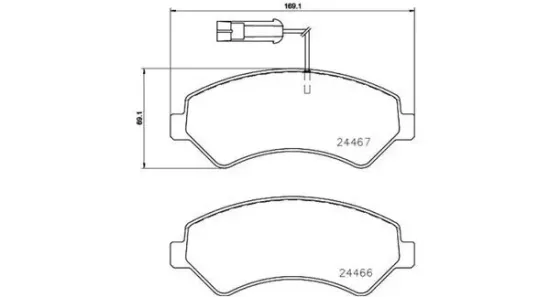 Bremsbelagsatz, Scheibenbremse Vorderachse MAGNETI MARELLI 363700423161 Bild Bremsbelagsatz, Scheibenbremse Vorderachse MAGNETI MARELLI 363700423161