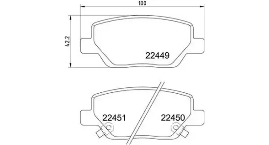 Bremsbelagsatz, Scheibenbremse Hinterachse MAGNETI MARELLI 363700423179 Bild Bremsbelagsatz, Scheibenbremse Hinterachse MAGNETI MARELLI 363700423179
