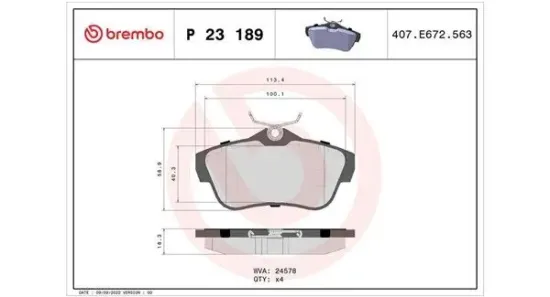 Bremsbelagsatz, Scheibenbremse Hinterachse MAGNETI MARELLI 363700423189 Bild Bremsbelagsatz, Scheibenbremse Hinterachse MAGNETI MARELLI 363700423189