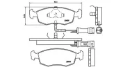 Bremsbelagsatz, Scheibenbremse Vorderachse MAGNETI MARELLI 363700424007