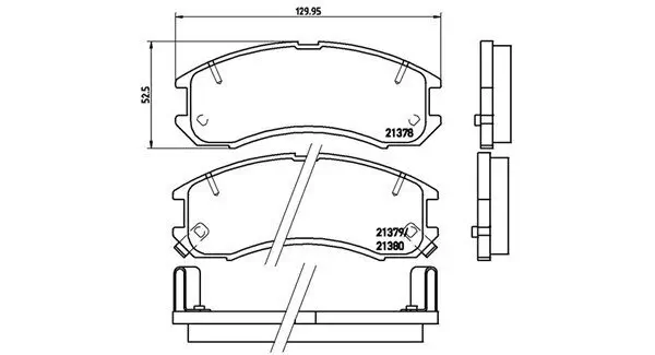 Bremsbelagsatz, Scheibenbremse Vorderachse MAGNETI MARELLI 363700424024