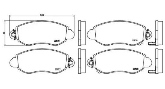 Bremsbelagsatz, Scheibenbremse Vorderachse MAGNETI MARELLI 363700424052 Bild Bremsbelagsatz, Scheibenbremse Vorderachse MAGNETI MARELLI 363700424052