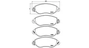 Bremsbelagsatz, Scheibenbremse Vorderachse MAGNETI MARELLI 363700424053