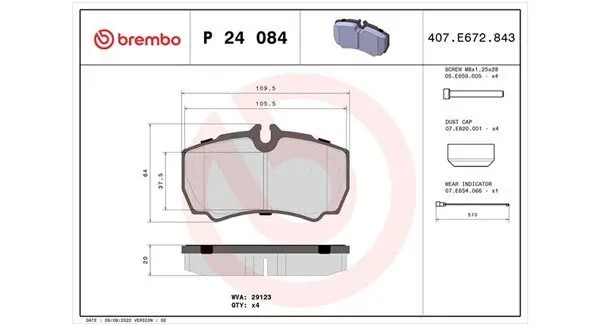 Bremsbelagsatz, Scheibenbremse MAGNETI MARELLI 363700424084