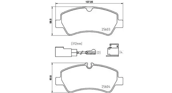 Bremsbelagsatz, Scheibenbremse Hinterachse MAGNETI MARELLI 363700424187