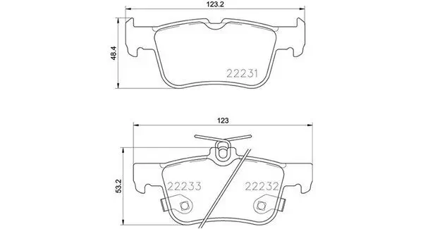 Bremsbelagsatz, Scheibenbremse Hinterachse MAGNETI MARELLI 363700424201